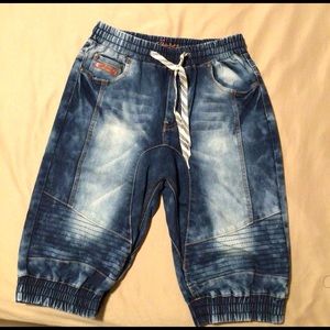 Elasticated shorts for boy, size 30, blue color